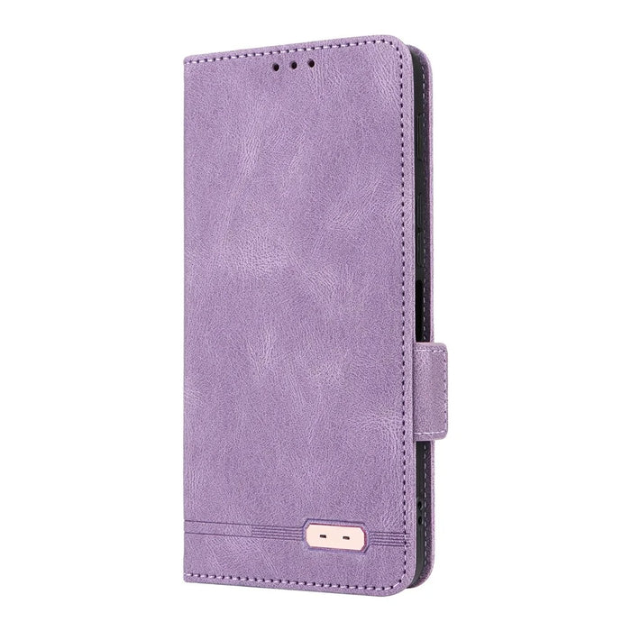 Phone Case for ZTE nubia S2R  /  S2e  /  S2 Lite Leather Wallet Flip Phone Cover with Hardware Decor - Purple - 6