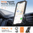 For iPhone 17 Magnetic Case Rotating Kickstand PC + TPU Shockproof Drop-proof Phone Cover - Orange - 3
