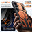 For Samsung Galaxy S25 Magnetic Case Rotating Kickstand PC + TPU Shockproof Drop-proof Phone Cover - Orange - 6