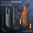 For Samsung Galaxy S25 Magnetic Case Rotating Kickstand PC + TPU Shockproof Drop-proof Phone Cover - Orange - 7