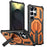 For Samsung Galaxy S24 Ultra Magnetic Case Rotating Kickstand PC + TPU Shockproof Drop-proof Phone Cover - Orange - 1