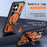 For Samsung Galaxy S24 Ultra Magnetic Case Rotating Kickstand PC + TPU Shockproof Drop-proof Phone Cover - Orange - 2