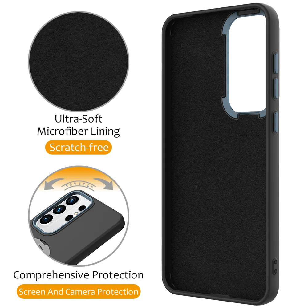 For Samsung Galaxy S26 Ultra Magnetic Case Rotating Ring Kickstand TPU + PC Back Cover - Black - 3