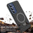 For Samsung Galaxy S26 Magnetic Case Rotating Ring Kickstand TPU + PC Back Cover - Black - 4