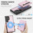 JEEHOOD For Samsung Galaxy S26 Ultra Case  J12 Magnetic Detachable Zipper Wallet Kickstand Leather Back Cover Compatible with MagSafe - Pink - 3