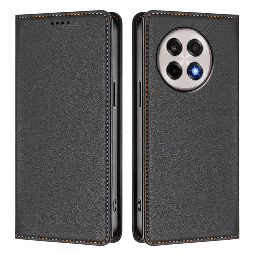 For OnePlus 13R 5G / OnePlus Ace 5 5G / OnePlus Ace 5 Pro 5G Leather Wallet Case Magnetic Closure RFID Blocking Phone Cover - Black - 1