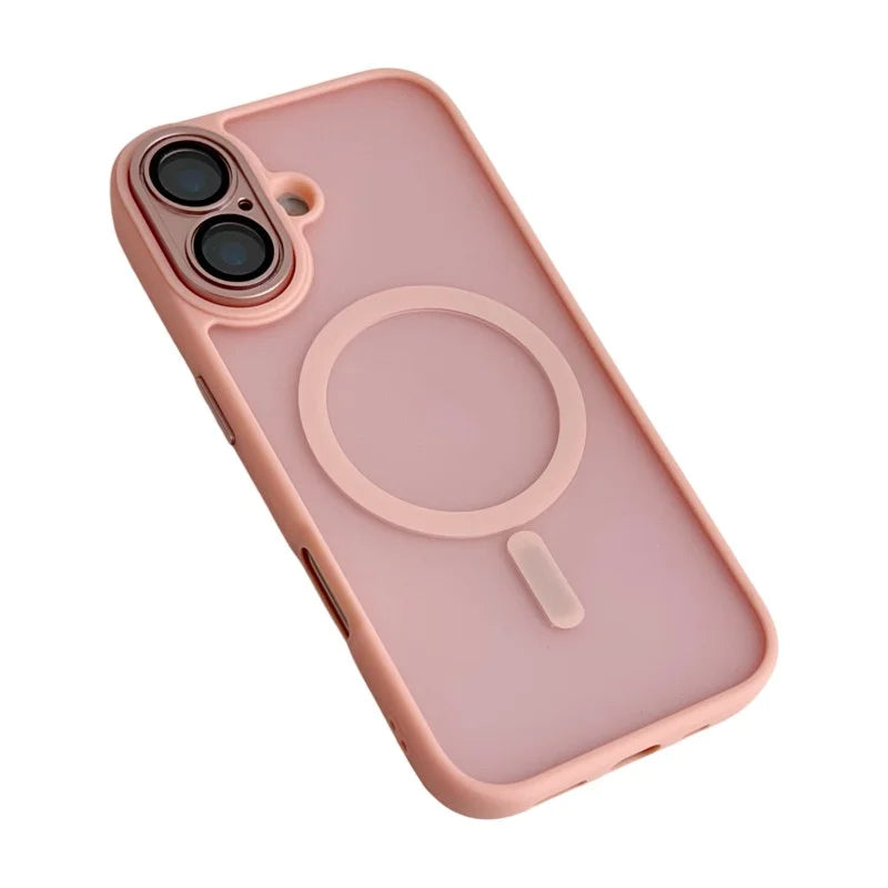 WANLONFENG For iPhone 17 Magnetic Back Cover  QB1 Series PC TPU Shockproof Phone Case - Pink - 2