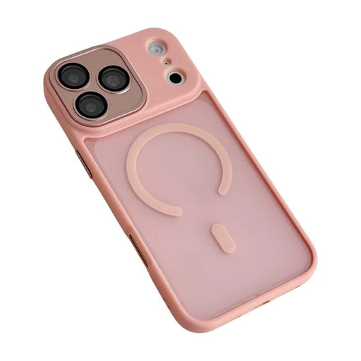 WANLONFENG For iPhone 17 Pro Magnetic Back Cover  QB1 Series PC TPU Shockproof Phone Case - Pink - 2