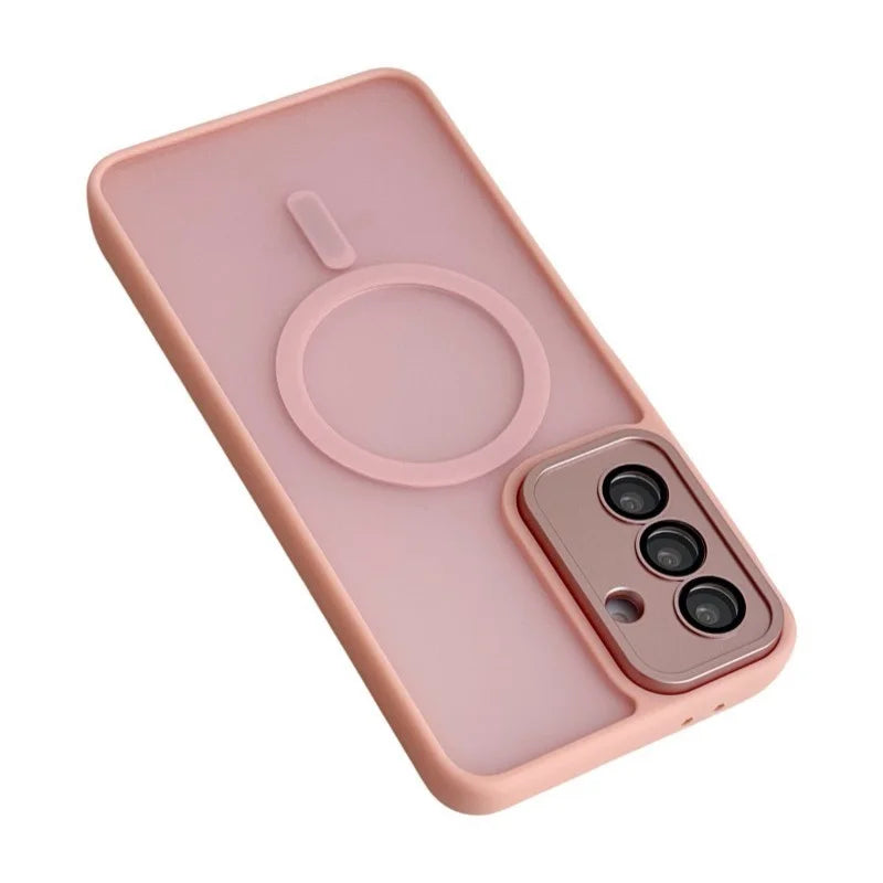 WANLONFENG For Samsung Galaxy A15 5G / Galaxy A15 4G Magnetic Back Cover  QB1 Series PC TPU Shockproof Phone Case - Pink - 3