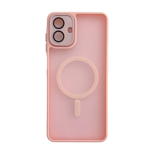 WANLONFENG For Samsung Galaxy A08 4G / A07 4G Magnetic Back Cover  QB1 Series PC TPU Shockproof Phone Case - Pink - 1