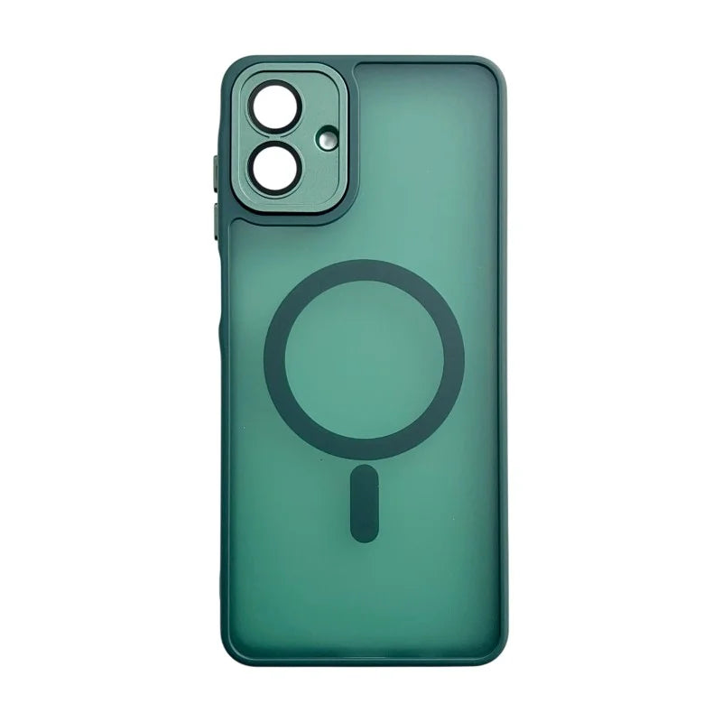 WANLONFENG For Samsung Galaxy A08 4G / A07 4G Magnetic Case  QB Series PC TPU Phone Cover with Screen Film - Dark Green - 2