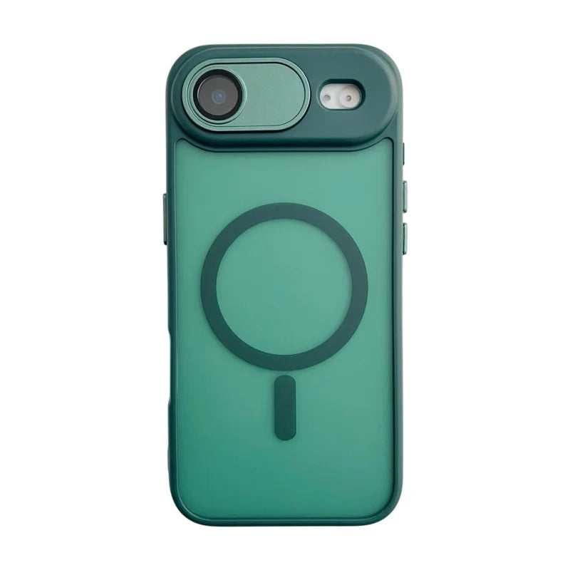 WANLONFENG For iPhone Air Magnetic Case  QB Series PC TPU Phone Cover with Screen Film - Dark Green - 2