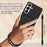 For Samsung Galaxy S26+ Liquid Silicone Case  Phone Back Cover with Card Holder and Short Strap - Black - 3