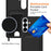 For Samsung Galaxy S26+ Case Liquid Silicone Card Holder Back Phone Cover with Lanyard - Black - 4