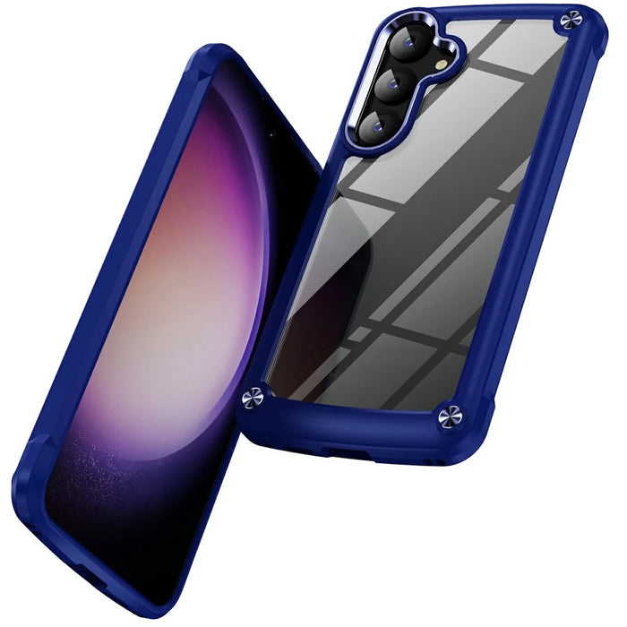 For Samsung Galaxy A57 5G Case Anti-Drop Alloy Lens Frame PC + TPU Phone Cover - Blue - 2