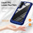 For Samsung Galaxy A57 5G Case Anti-Drop Alloy Lens Frame PC + TPU Phone Cover - Blue - 3