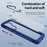 For Samsung Galaxy A57 5G Case Anti-Drop Alloy Lens Frame PC + TPU Phone Cover - Blue - 4