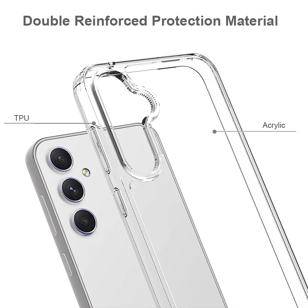 For Samsung Galaxy A57 5G Clear Phone Case TPU+Acrylic Shockproof Phone Back Cover - Clear - 2