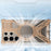 For Samsung Galaxy S23 Ultra Magnetic Bumper Case Rotating Kickstand Metal Phone Cover - Desert Gold - 5