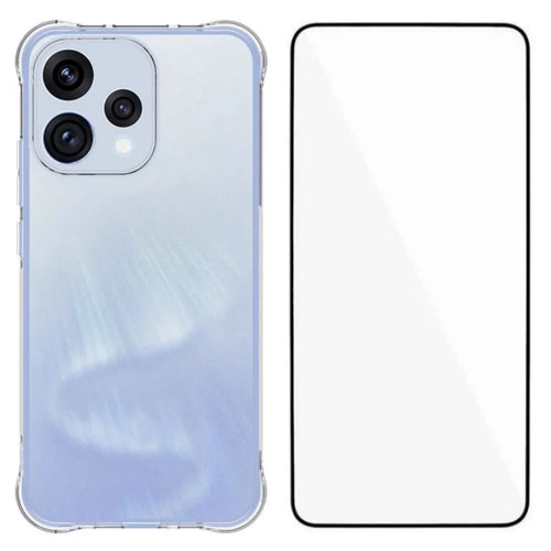WANLONFENG For Oppo Reno15c 5G (China) / Oppo Reno15 5G (Global) Case  WL Series 2.0mm TPU Phone Cover with Tempered Glass Film - Transparent - 1