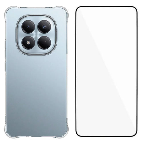 WANLONFENG For Xiaomi Redmi Note 15 Pro 4G (Global) Case  WL Series 2.0mm TPU Phone Cover with Tempered Glass Film - Transparent - 1