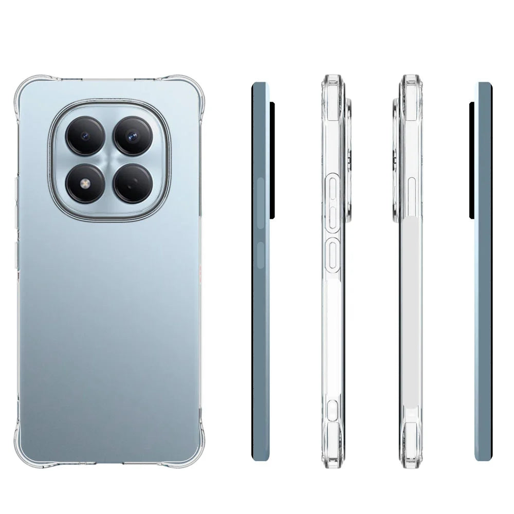 WANLONFENG For Xiaomi Redmi Note 15 Pro 4G (Global) Case  WL Series 2.0mm TPU Phone Cover with Tempered Glass Film - Transparent - 3