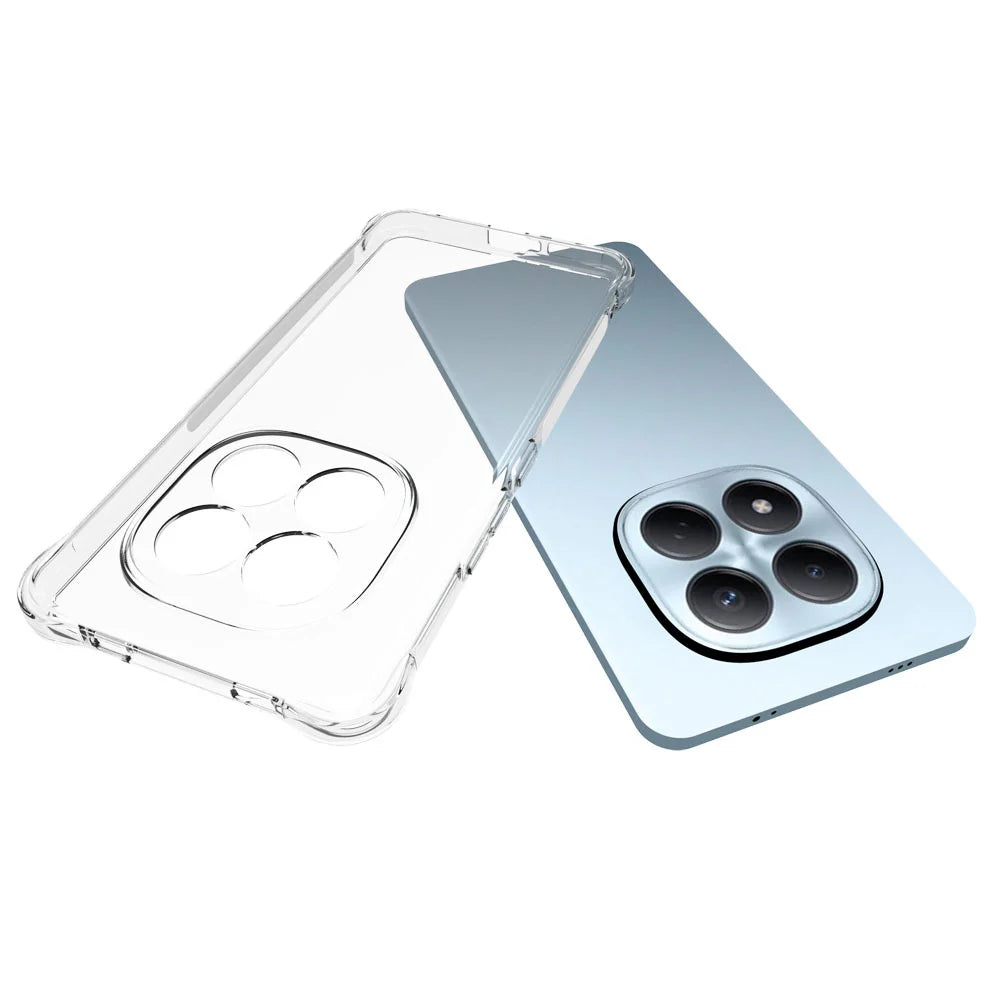 WANLONFENG For Xiaomi Redmi Note 15 Pro 4G (Global) Case  WL Series 2.0mm TPU Phone Cover with Tempered Glass Film - Transparent - 5