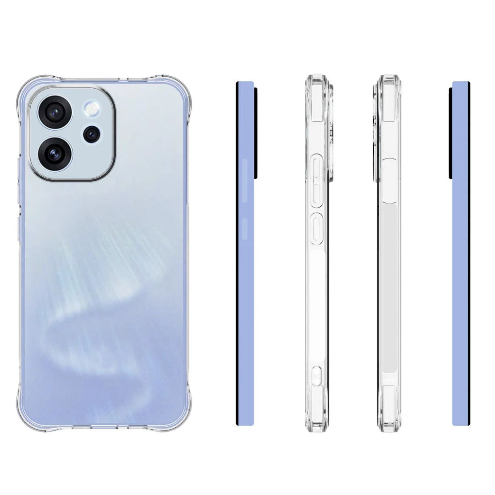 WANLONFENG For Oppo Reno15 F 5G Case  WL Series 2.0mm TPU Phone Cover with Tempered Glass Film - Transparent - 3