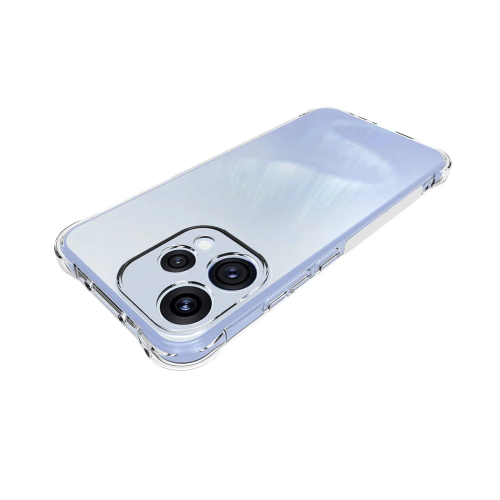 WANLONFENG For Oppo Reno15c 5G (China) / Oppo Reno15 5G (Global) TPU Case  WL2 Series 2.0mm Phone Cover with 2Pcs Tempered Glass Films - Transparent - 5