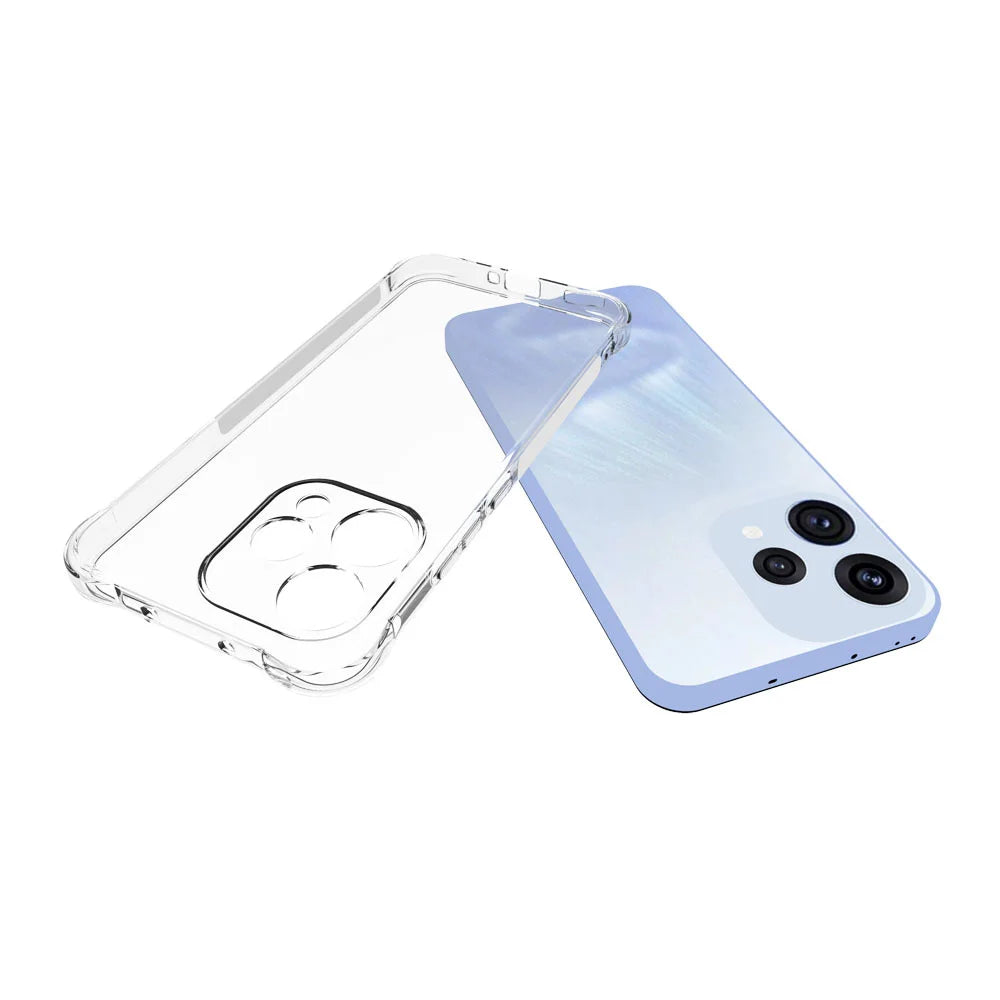 WANLONFENG For Oppo Reno15c 5G (China) / Oppo Reno15 5G (Global) TPU Case  WL2 Series 2.0mm Phone Cover with 2Pcs Tempered Glass Films - Transparent - 6