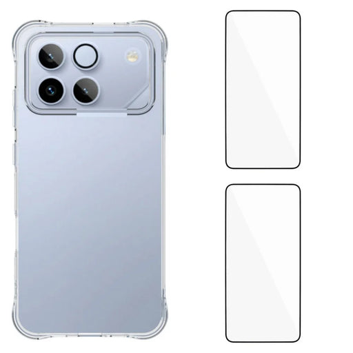 WANLONFENG For Honor Win 5G TPU Case  WL2 Series 2.0mm Phone Cover with 2Pcs Tempered Glass Films - Transparent - 1