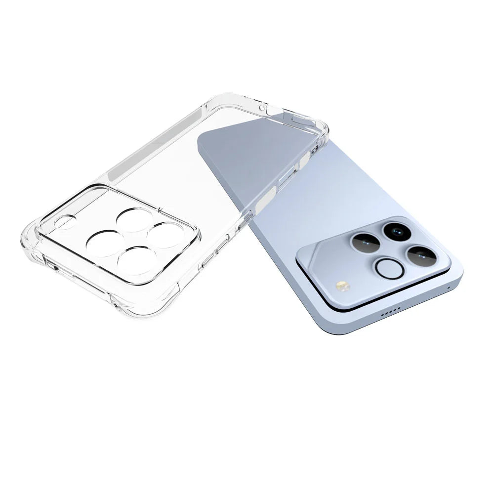 WANLONFENG For Honor Win 5G TPU Case  WL2 Series 2.0mm Phone Cover with 2Pcs Tempered Glass Films - Transparent - 5