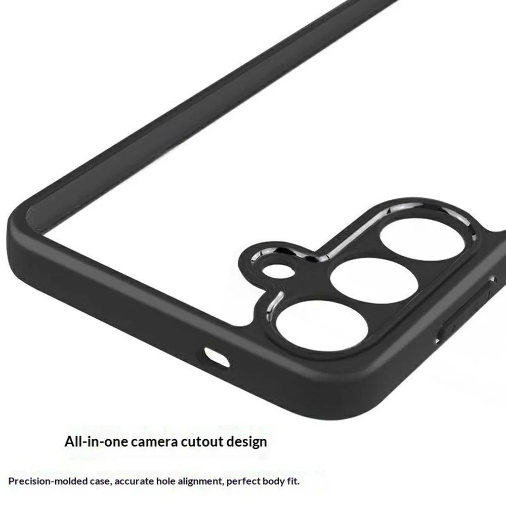For Samsung Galaxy S26 Phone Case Shockproof PC + TPU Clear Back Cover - Black+Transparent - 7
