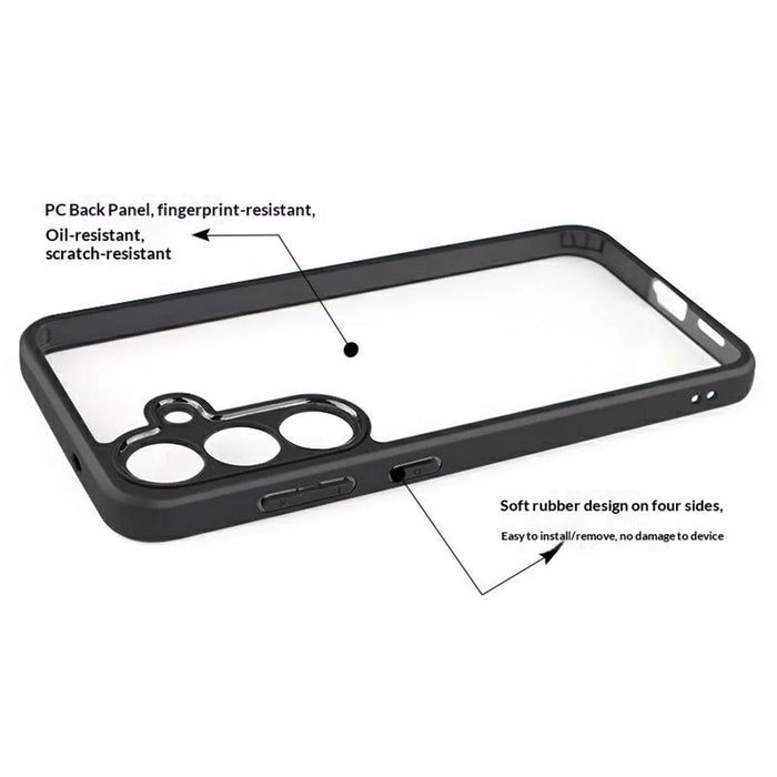 For Samsung Galaxy S26+ Phone Case Shockproof PC + TPU Clear Back Cover - Black+Transparent - 5