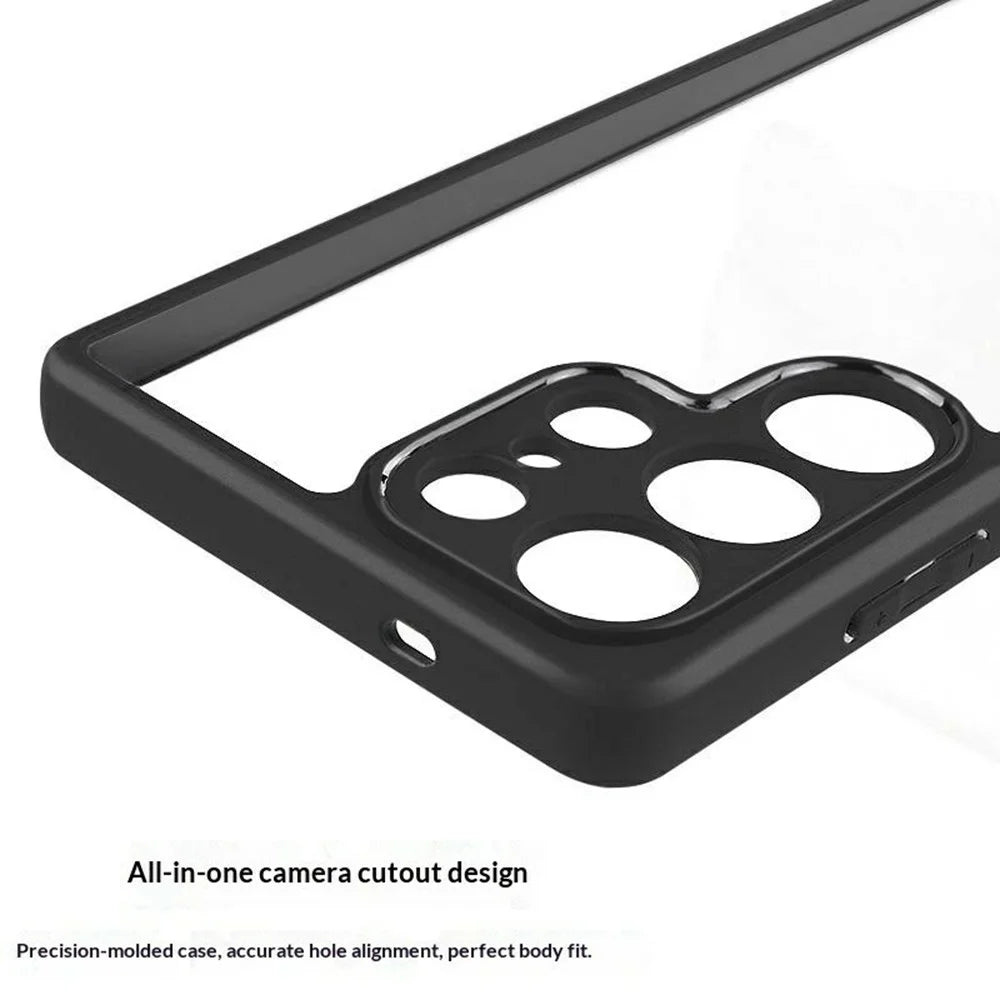 For Samsung Galaxy S26 Ultra Phone Case Shockproof PC + TPU Clear Back Cover - Black+Transparent - 7