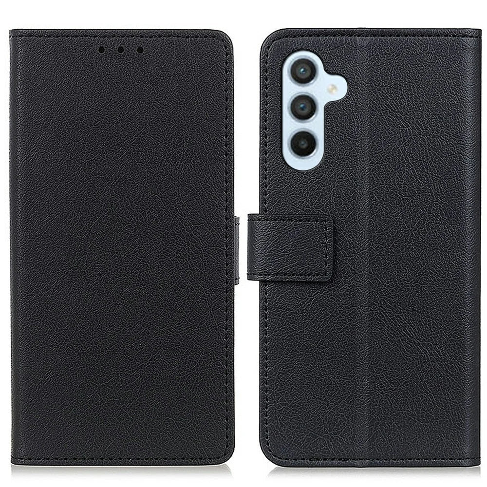 For Samsung Galaxy S26+ Case PU Leather Stand Wallet Phone Cover - Black - 1