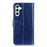 For Samsung Galaxy S26+ Case Crazy Horse Texture PU Leather Phone Stand Cover - Blue - 6
