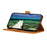 For Samsung Galaxy S26+ Case Stand Cowhide Texture PU Leather Phone Cover - Yellow - 3