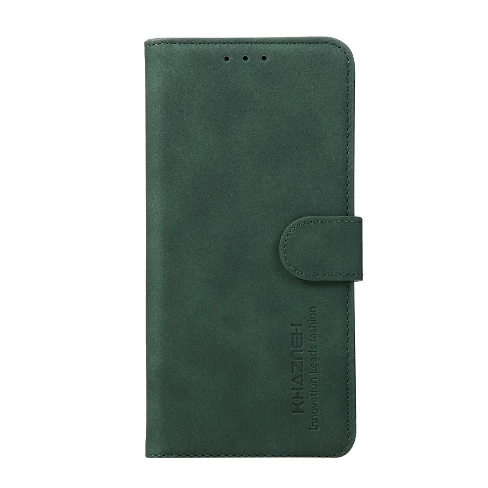 KHAZNEH For Samsung Galaxy S26+ Case Anti Scratch PU Leather Wallet Stand Phone Cover - Green - 6