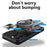For iPhone 16 Pro Case TPU + PC Phone Cover with Kickstand , Slide Lens Window - Black - 2