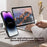 For iPhone 16 Pro Case TPU + PC Phone Cover with Kickstand , Slide Lens Window - Black - 4