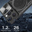 For iPhone 16 Pro Case TPU + PC Phone Cover with Kickstand , Slide Lens Window - Black - 7