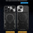 For iPhone 16 Pro Max Case TPU + PC Phone Cover with Kickstand , Slide Lens Window - Black - 5