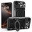 For iPhone 17e / 16e Case TPU + PC Phone Cover with Kickstand , Slide Lens Window - Black - 1