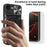 For iPhone 17e / 16e Case TPU + PC Phone Cover with Kickstand , Slide Lens Window - Black - 5