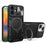 For iPhone 17 Case TPU + PC Phone Cover with Kickstand , Slide Lens Window - Black - 1