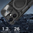 For iPhone 17 Case TPU + PC Phone Cover with Kickstand , Slide Lens Window - Black - 7