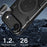 For iPhone Air Case TPU + PC Phone Cover with Kickstand , Slide Lens Window - Black - 7