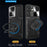 For Samsung Galaxy S25 Case TPU + PC Phone Cover with Kickstand , Slide Lens Window - Black - 3