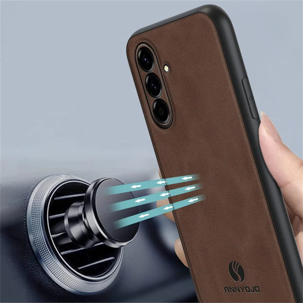 ANNYOJO For Samsung Galaxy A57 5G Case PU Leather + PC + TPU Anti Drop Phone Back Cover - Green - 2